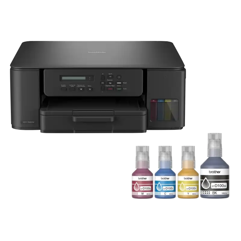 Kit 4 Tintas Brother Original Btd100 Cmyk Inkbenefit Tank