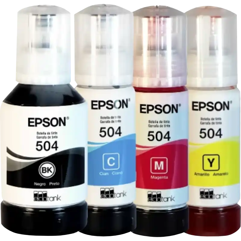 Kit Tintas T504 CMYK Ecofit Original EPSON