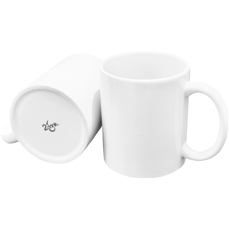 Taza de cerámica 11oz FRISIA Blanca Premium AAA 2drink (Caja de 36 piezas)