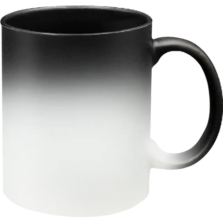 Taza de cerámica 11oz Mágica Color Negro Interior De Colores  (Caja de 6)