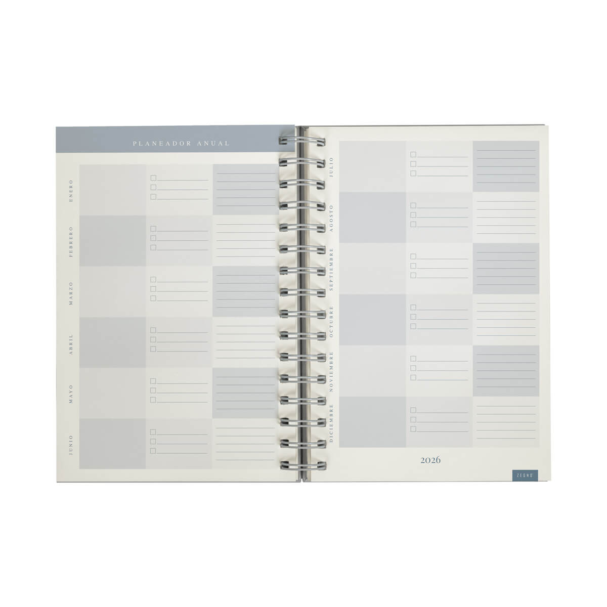 AGENDA DIARIA LETTE 2026 - GRIS