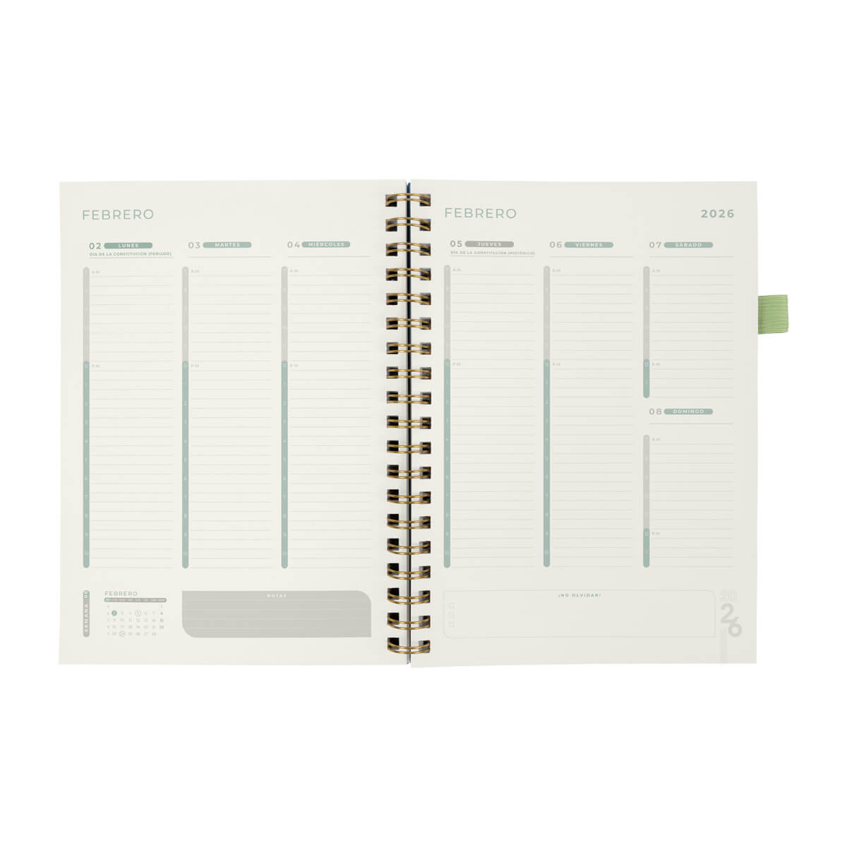 AGENDA SEMANAL TERRA 2026 - VERDE