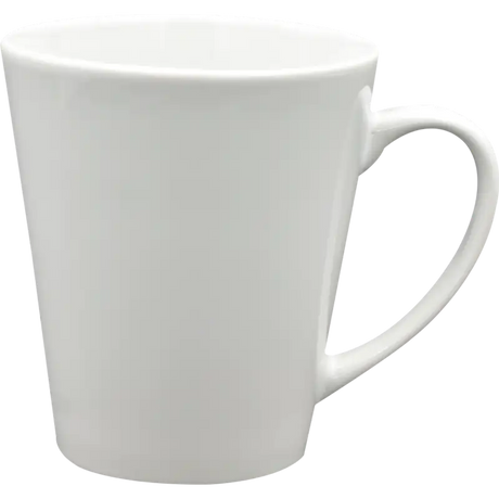 Taza de cerámica 12oz Blanca  Reforzada Cónica (Caja de 36) Blue Heat