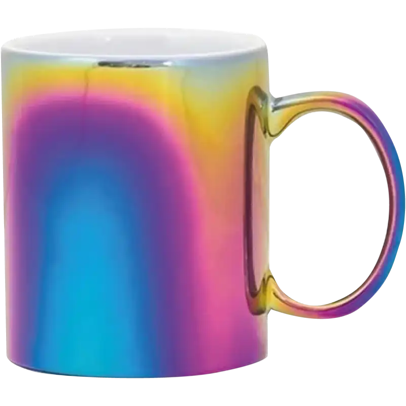 Taza de cerámica Blue Heat 11oz Caja Reforzada Espejo arcoiris (Caja de 36)