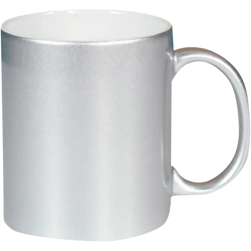 Taza de cerámica dorada y plateada. Reforzada (Caja de 36 pzas) Blue Heat