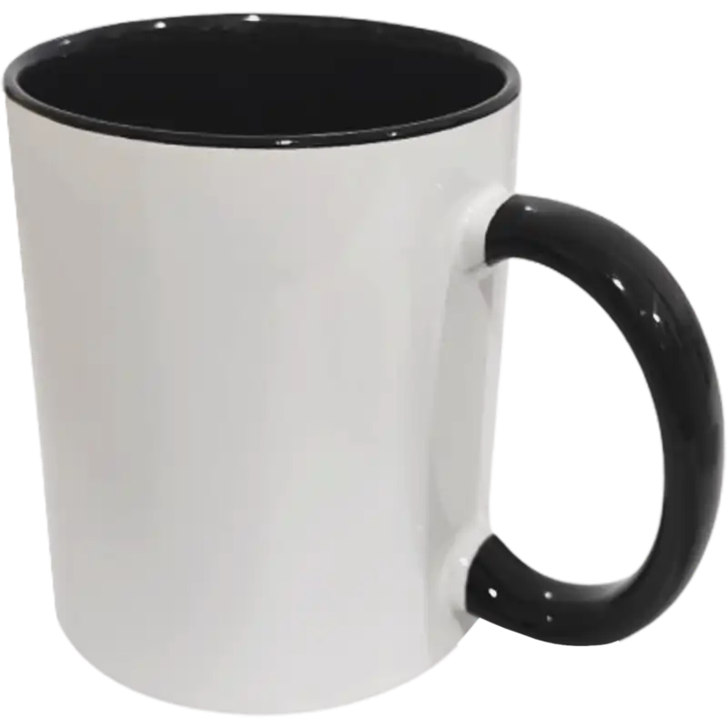 Taza de cerámica 11oz Blanca Interior y asa de colores (Caja de 36) Color Make