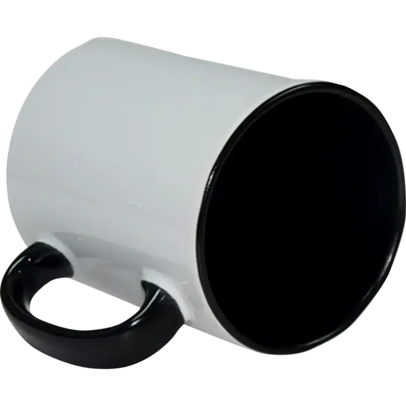 Taza de cerámica 11oz Blanca Interior y asa de colores (Caja de 36) Color Make