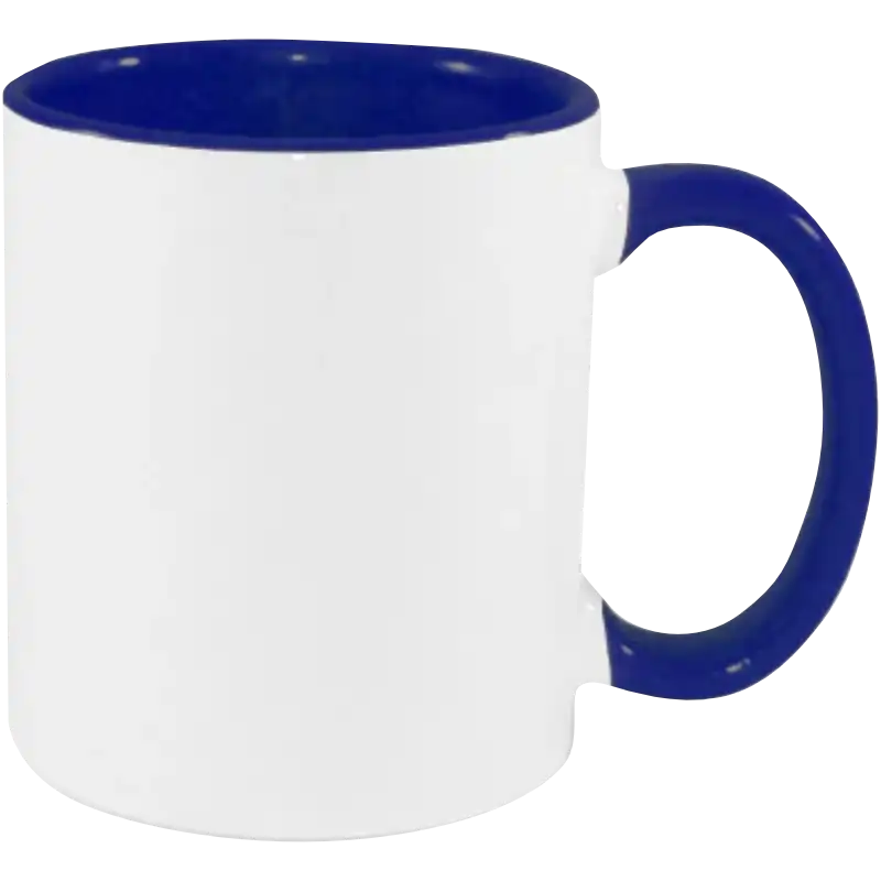 Taza de cerámica 11oz Blanca Interior y asa de colores (Caja de 36) Color Make