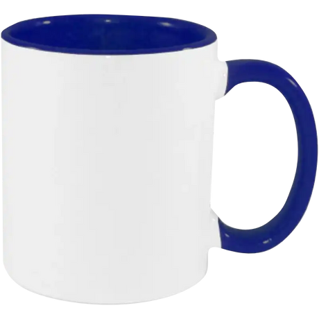 Taza de cerámica 11oz Blanca Interior y asa de colores (Caja de 36) Color Make