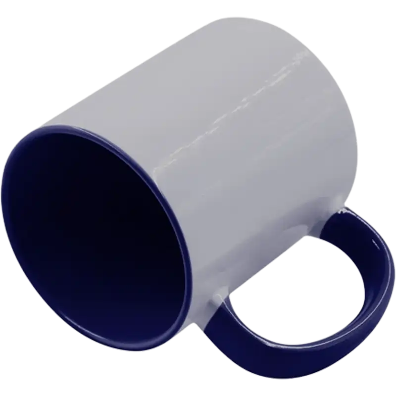 Taza de cerámica 11oz Blanca Interior y asa de colores (Caja de 36) Color Make