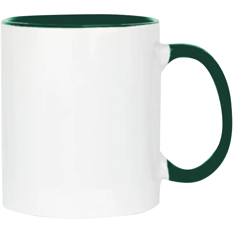 Taza de cerámica 11oz Blanca Interior y asa de colores (Caja de 36) Color Make