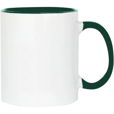 Taza de cerámica 11oz Blanca Interior y asa de colores (Caja de 36) Color Make