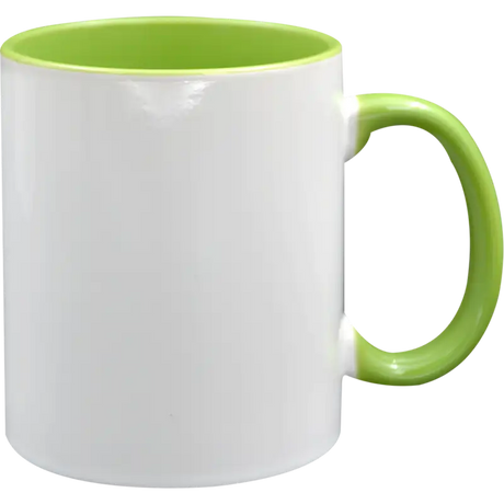 Taza de cerámica 11oz Blanca Interior y asa de colores (Caja de 36) Color Make