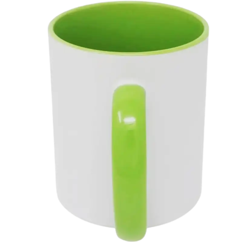 Taza de cerámica 11oz Blanca Interior y asa de colores (Caja de 36) Color Make