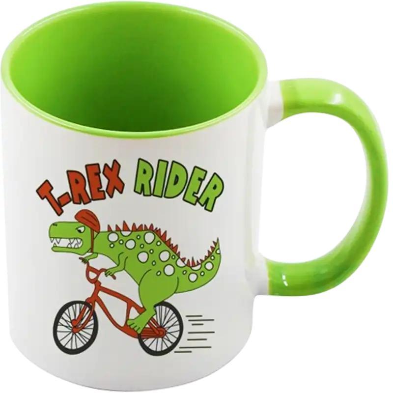 Taza de cerámica 11oz Blanca Interior y asa de colores (Caja de 36) Color Make