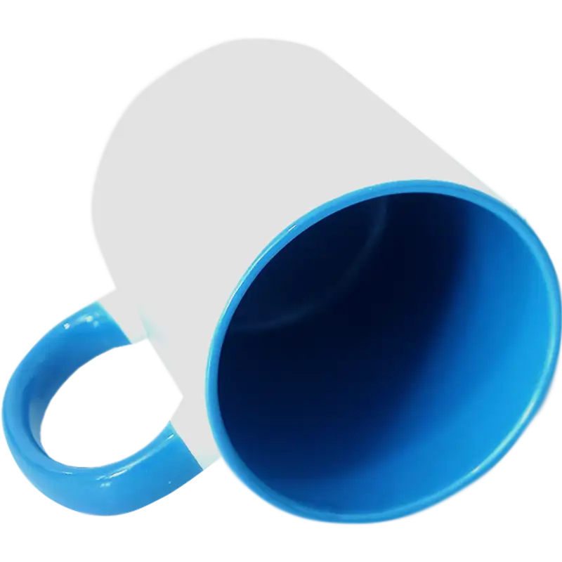 Taza de cerámica 11oz Blanca Interior y asa de colores (Caja de 36) Color Make