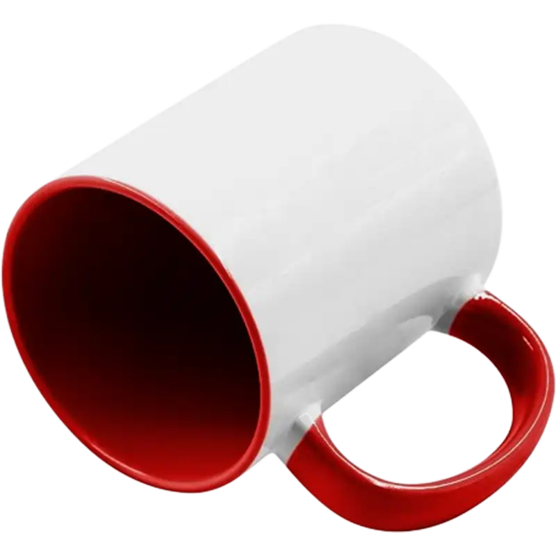 Taza de cerámica 11oz Blanca Interior y asa de colores (Caja de 36) Color Make