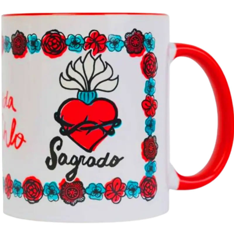 Taza de cerámica 11oz Blanca Interior y asa de colores (Caja de 36) Color Make