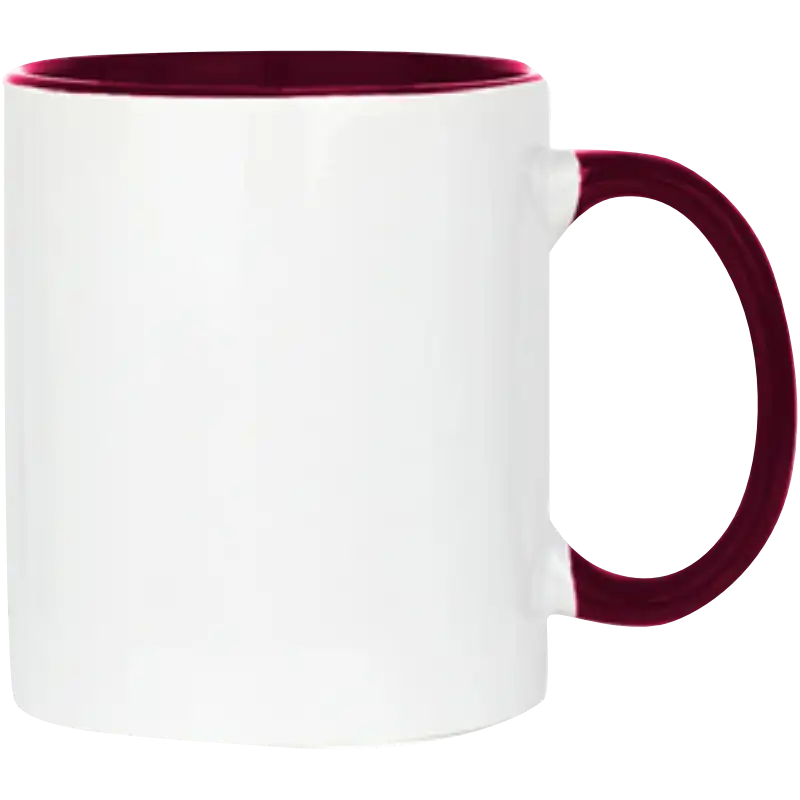 Taza de cerámica 11oz Blanca Interior y asa de colores (Caja de 36) Color Make