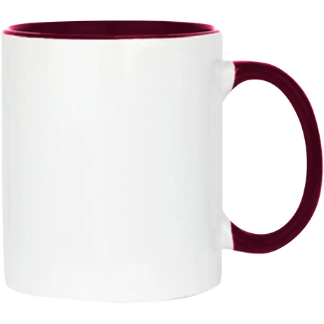 Taza de cerámica 11oz Blanca Interior y asa de colores (Caja de 36) Color Make