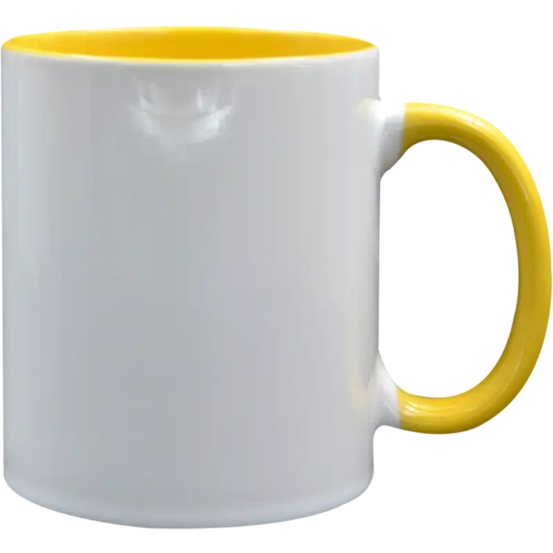 Taza de cerámica 11oz Blanca Interior y asa de colores (Caja de 36) Color Make