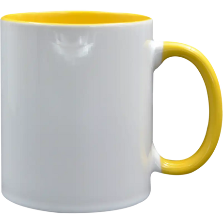 Taza de cerámica 11oz Blanca Interior y asa de colores (Caja de 36) Color Make