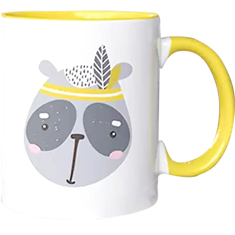 Taza de cerámica 11oz Blanca Interior y asa de colores (Caja de 36) Color Make