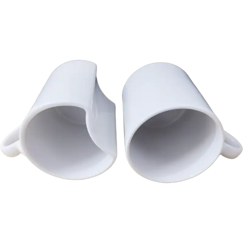 Taza de cerámica 11oz Blanca Pareja con asa de Corazón (Caja de 12) Color Make