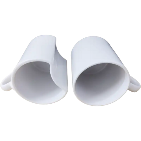 Taza de cerámica 11oz Blanca Pareja con asa de Corazón (Caja de 12) Color Make