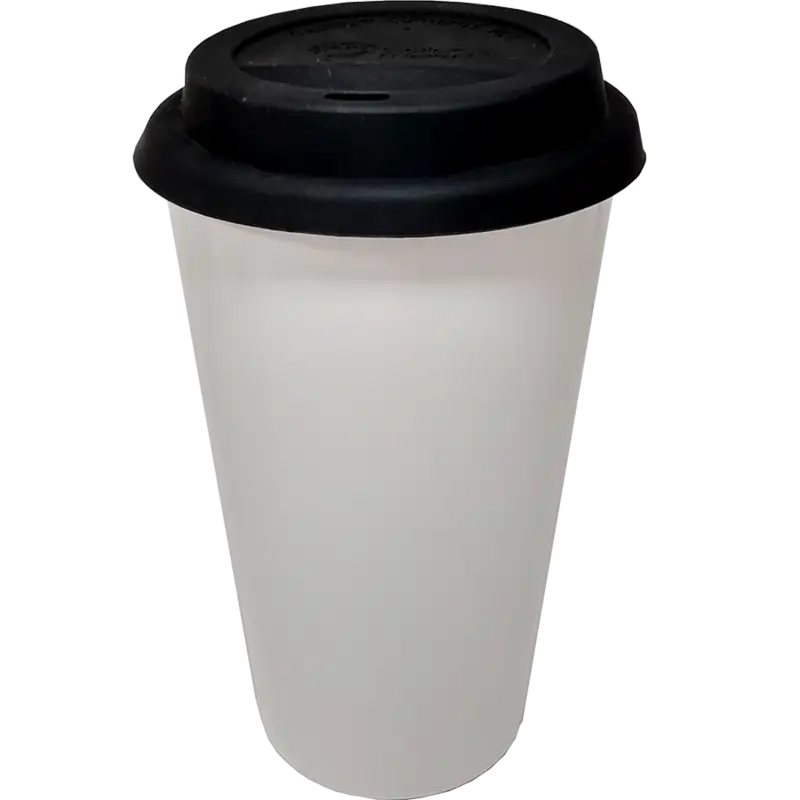 Vaso Tumbler de cerámica 15oz Cónico tapa de silicón (Caja de 36) Color Make