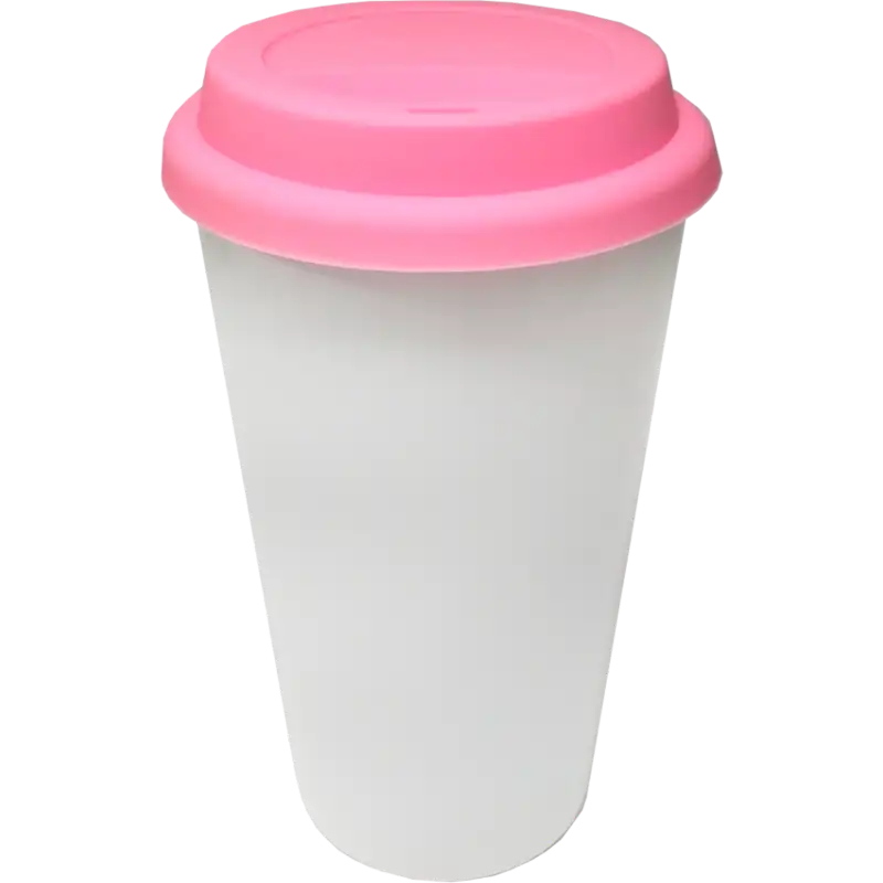 Vaso Tumbler de cerámica 15oz Cónico tapa de silicón (Caja de 36) Color Make