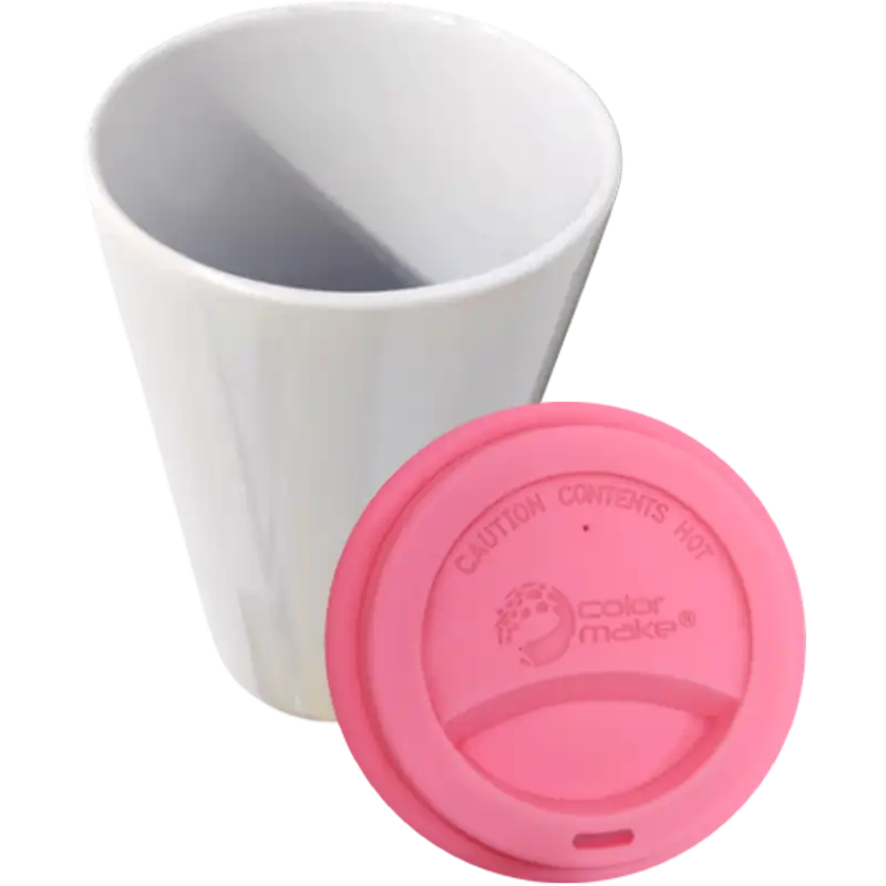 Vaso Tumbler de cerámica 15oz Cónico tapa de silicón (Caja de 36) Color Make