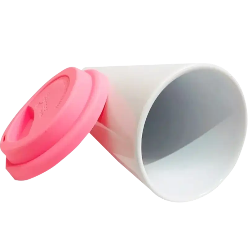 Vaso Tumbler de cerámica 15oz Cónico tapa de silicón (Caja de 36) Color Make