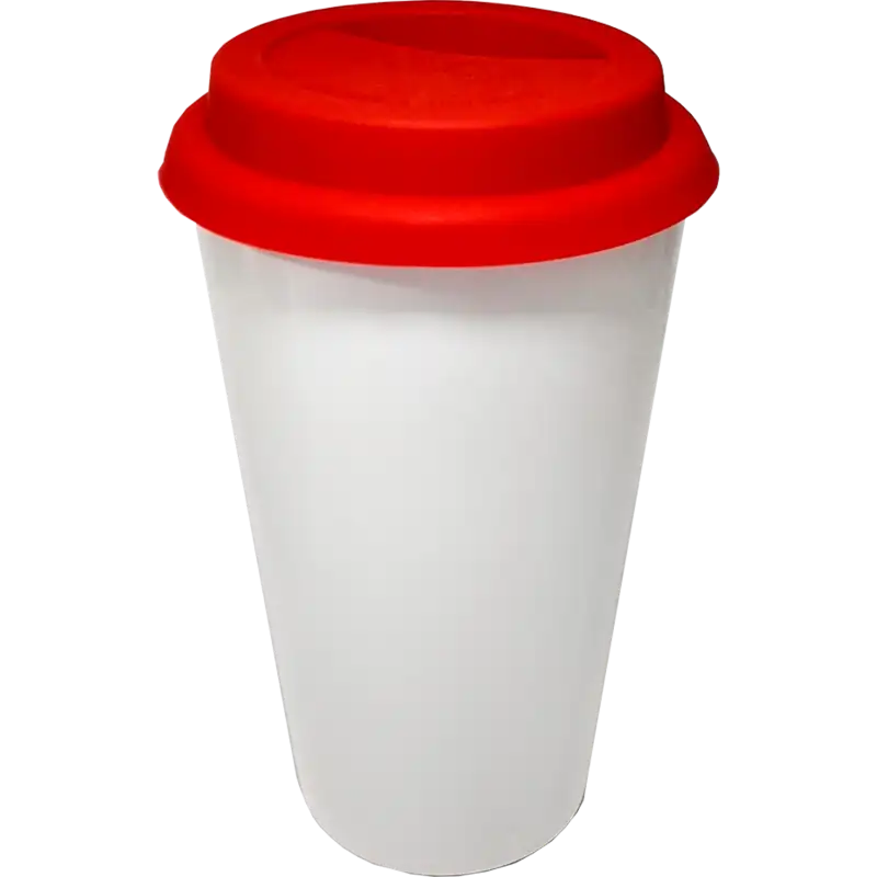 Vaso Tumbler de cerámica 15oz Cónico tapa de silicón (Caja de 36) Color Make