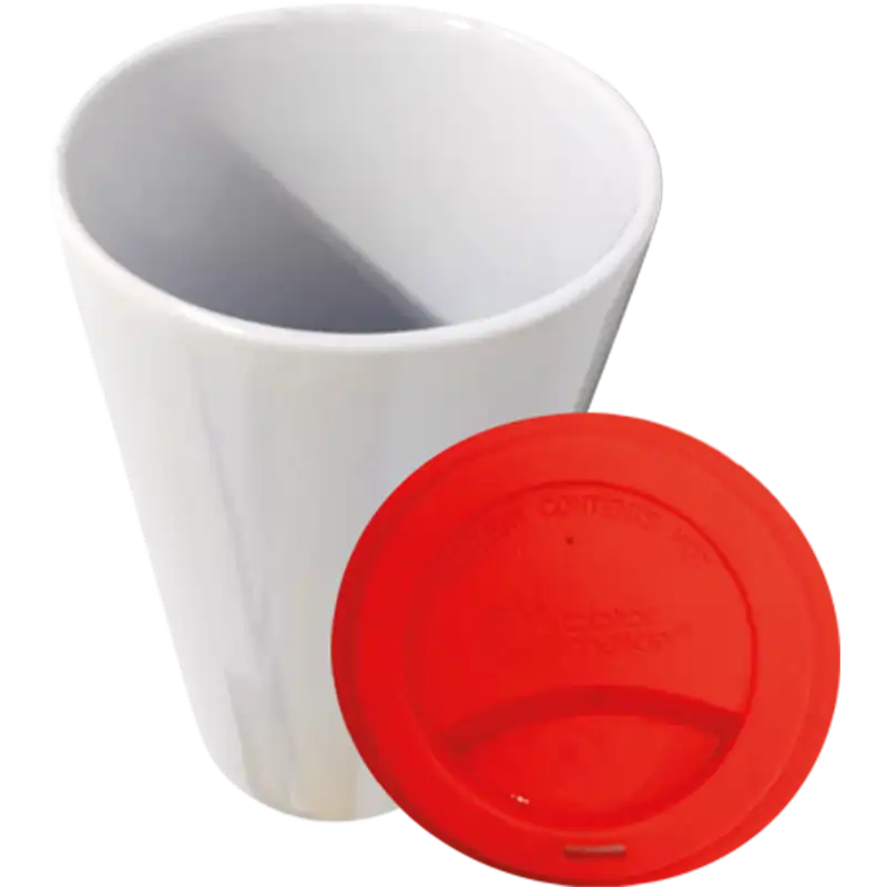 Vaso Tumbler de cerámica 15oz Cónico tapa de silicón (Caja de 36) Color Make