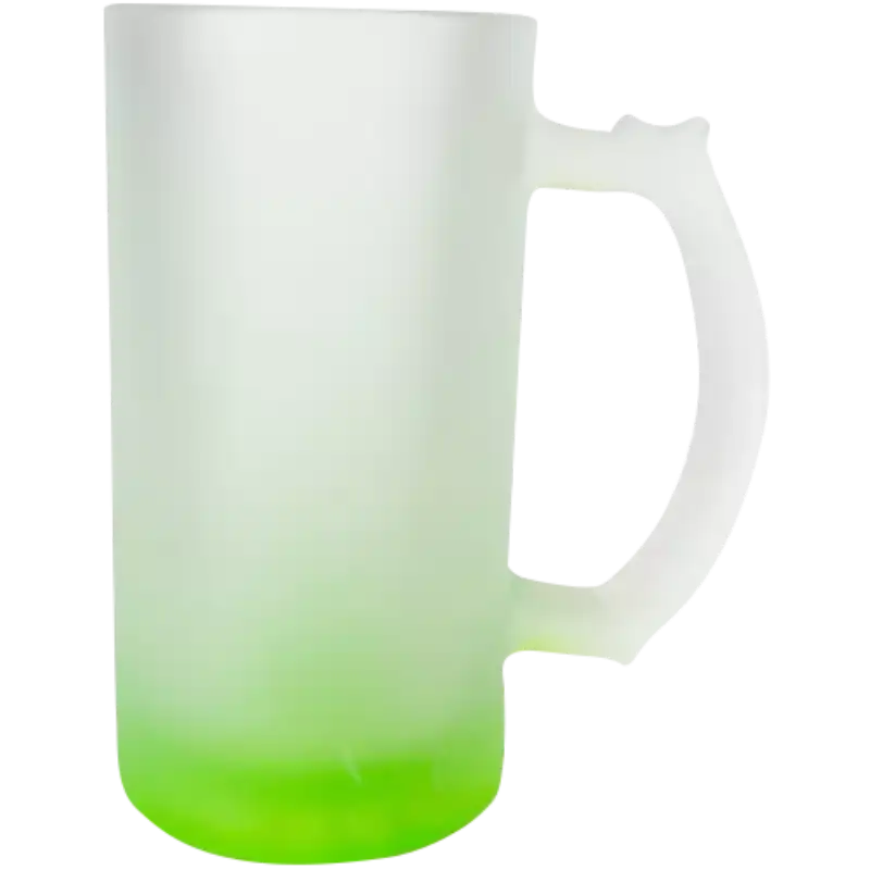 Tarro de vidrio 16oz Cervecero Glaseado con base de color (Caja de 24) Color Make