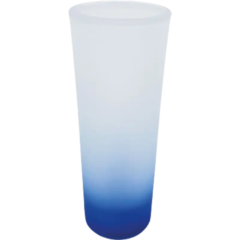 Vaso de vidrio 2.5oz Estilo tequilero Glaseado con fondo de color (Caja de 12) Color Make