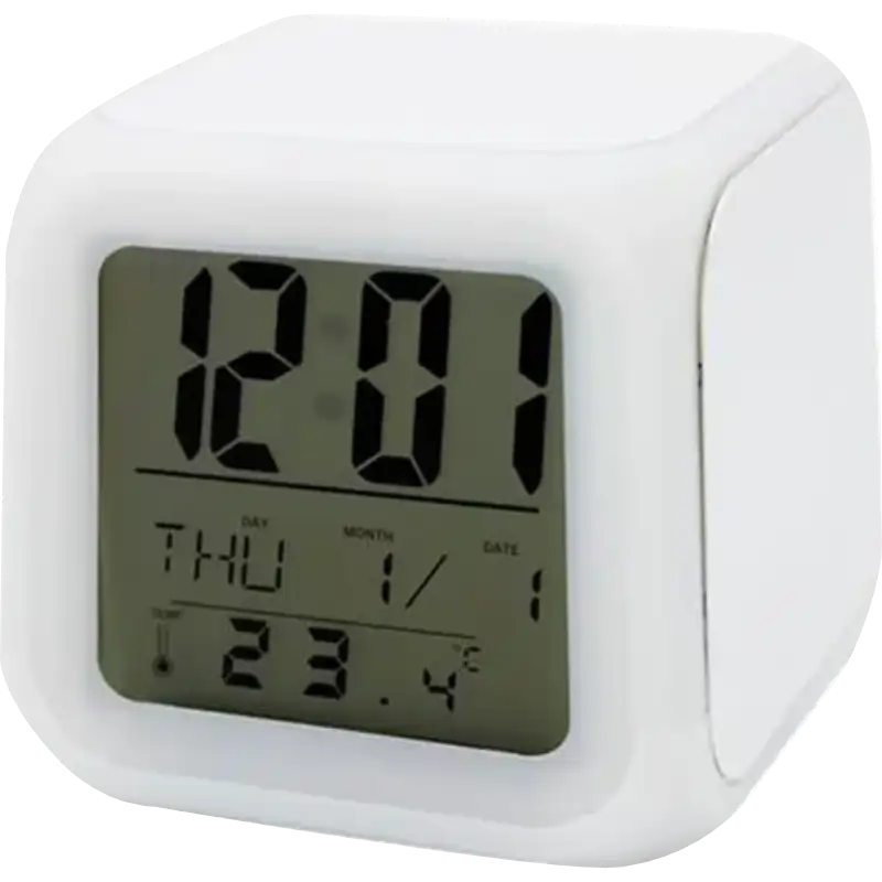 Reloj Alarma Cuadrado Sublimable (Caja de 10) Color Make