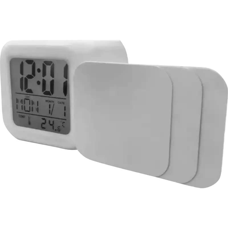 Reloj Alarma Cuadrado Sublimable (Caja de 10) Color Make
