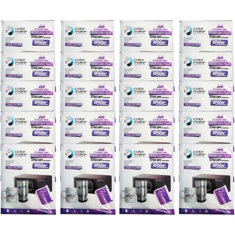 Papel de sublimación A4. 100gr. True Colors ColorMake