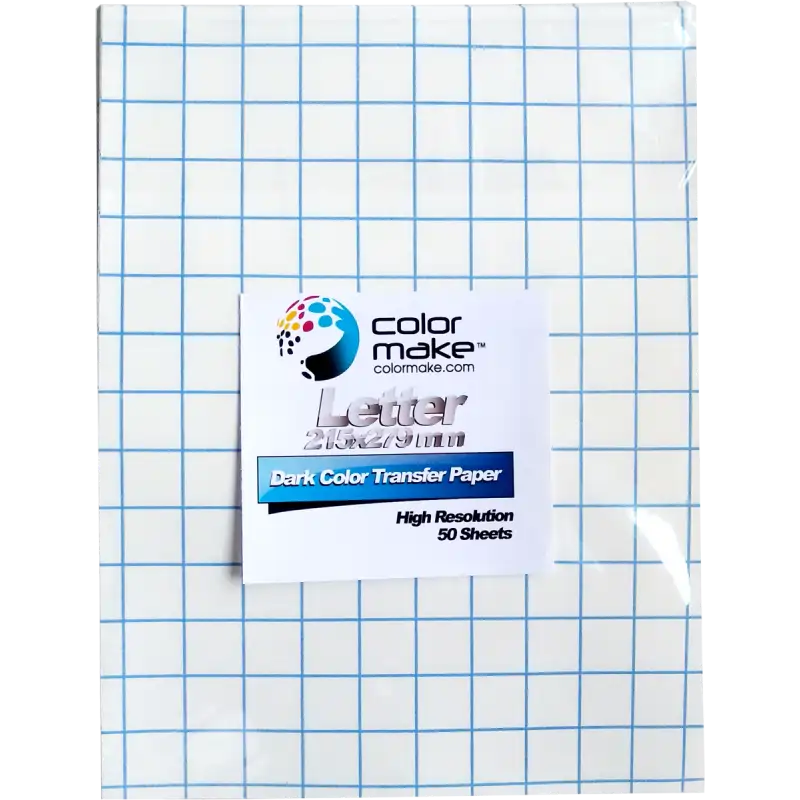 Papel transfer para telas oscuras (Caja de 100 hojas) Color Make