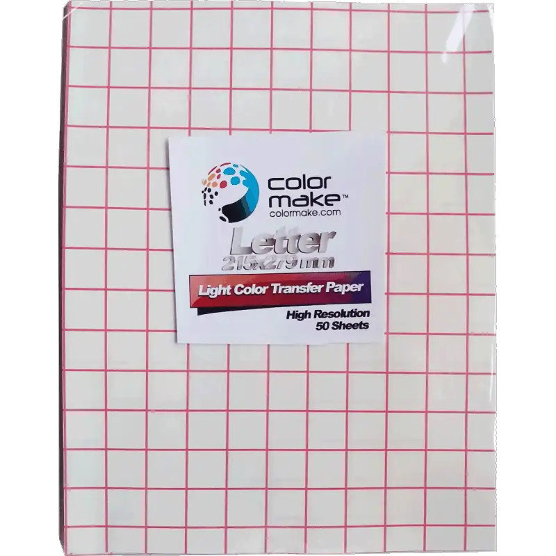 Papel transfer para telas claras (Caja con 100 hojas) Color Make