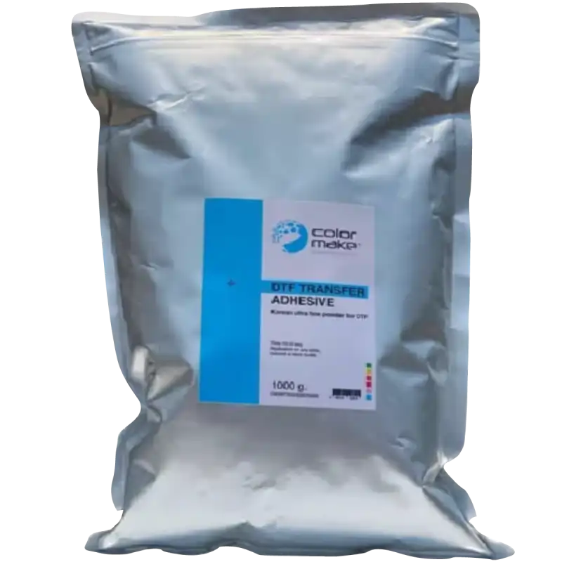 Paquete de polvo de poliamida negra para DTF 1Kg 120-250 UM Color Make