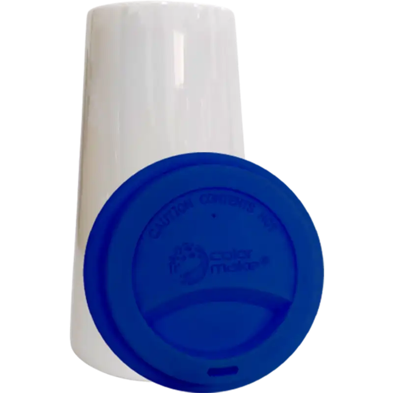 Vaso Tumbler de cerámica 15oz. Cónico con tapa de silicón
