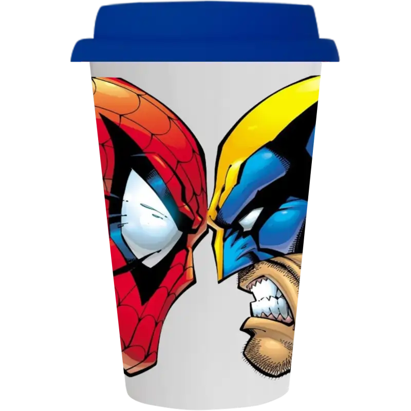 Vaso Tumbler de cerámica 15oz. Cónico con tapa de silicón