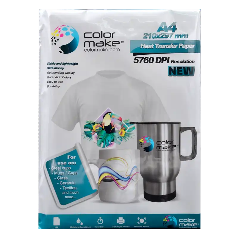Papel de sublimación A4. Light ColorMake