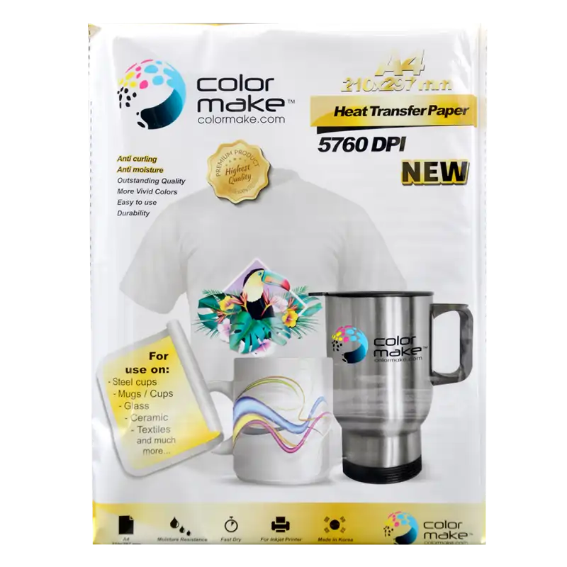 Papel de sublimación A4. Premium ColorMake