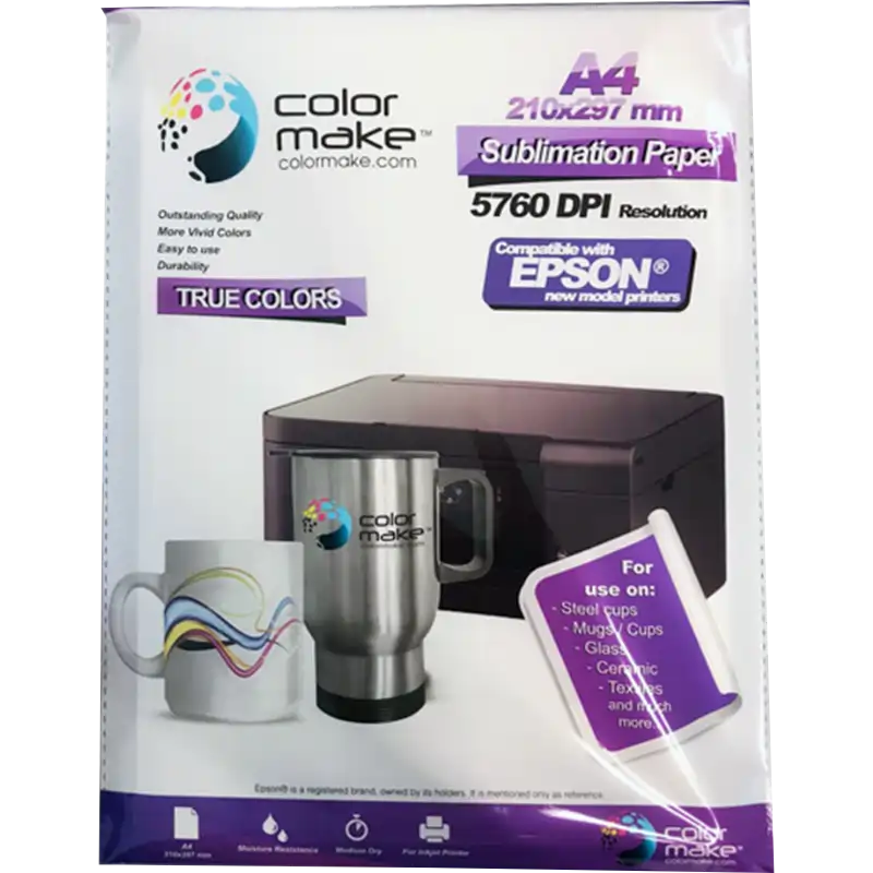 Papel de sublimación A4. 100gr. True Colors ColorMake