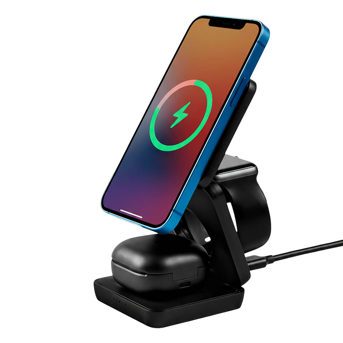 MULTICARGADOR INALÁMBRICO QONEX - NEGRO