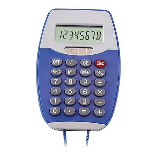 CALCULADORA COLGABLE ENCORE - AZUL